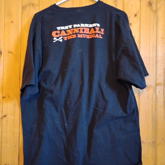 Men's Black XL Vintage Cannibal The Musical Promo T-Shirt Trey Parker South Park - Picture 6 of 6